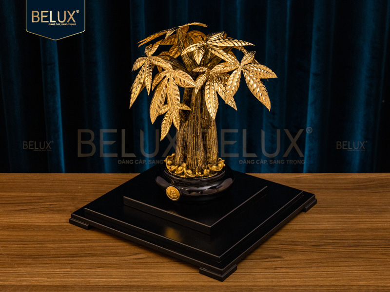 Chậu kim ngân dát vàng 24k cỡ to